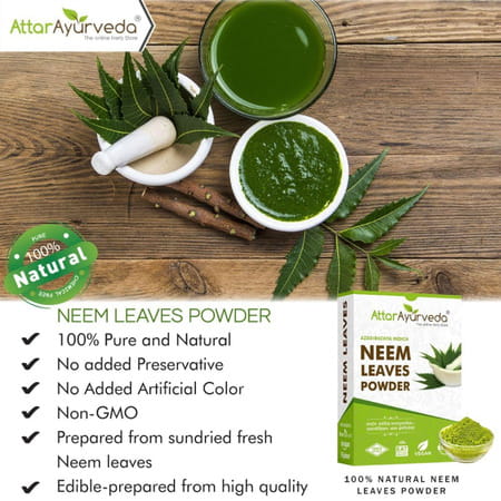 Attar Ayurveda Neem Powder For Face | Skin And Hair (200 Grams)