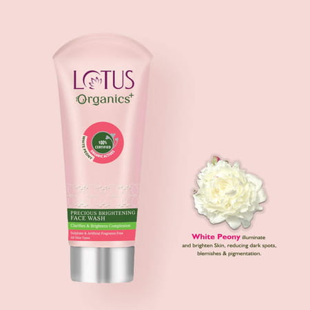 Lotus Organics+ Precious Brightening Face Wash 50G ( Pack Of 2 )