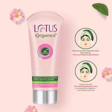 Lotus Organics+ Precious Brightening Face Wash 50G ( Pack Of 2 )