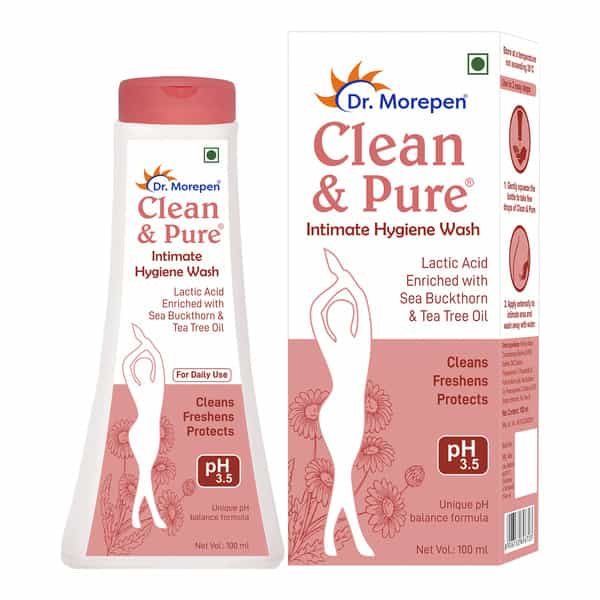 Dr. Morepen Clean & Pure Ph 3.5 Intimate Hygiene Wash | Women | Tea Tree Oil & Sea Buckthorn