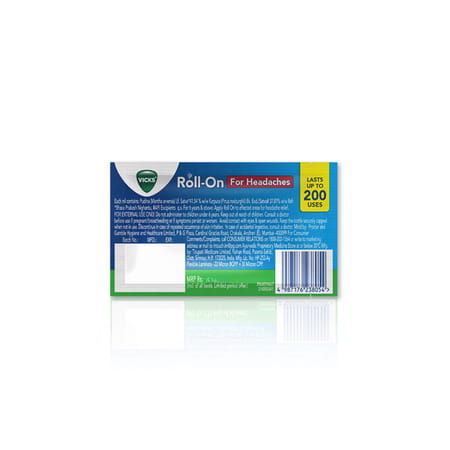 New Vicks Headache Relief Roll-On | Fast Action In 2 Minutes | With Menthol & Camphor 2 X 8ml