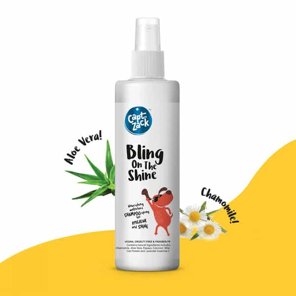 Captain Zack Bling On The Shine Waterless Shampoo Spray For Dogs 250 Ml