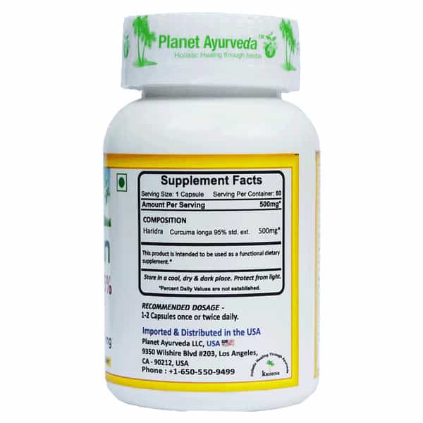 Planet Ayurveda Curcumin 95% Capsules - 60 Capsules