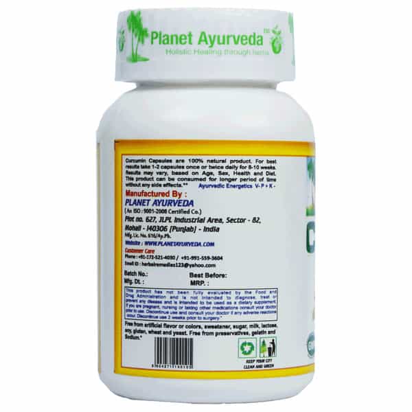 Planet Ayurveda Curcumin 95% Capsules - 60 Capsules
