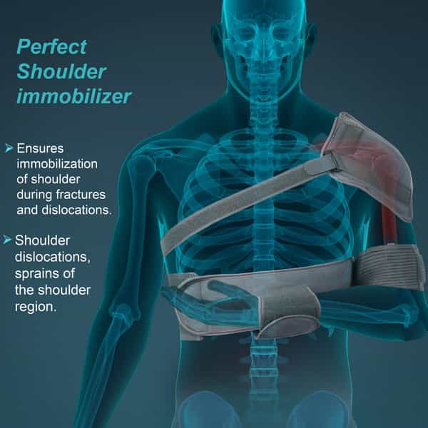 Tynor Elastic Shoulder Immobiliser Grey Small 1 Unit