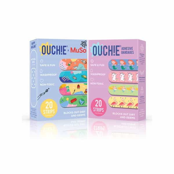 Ouchie Non-Toxic Printed Bandages Double Combo (40 Pack) - Ouchie X Muso & Lavender