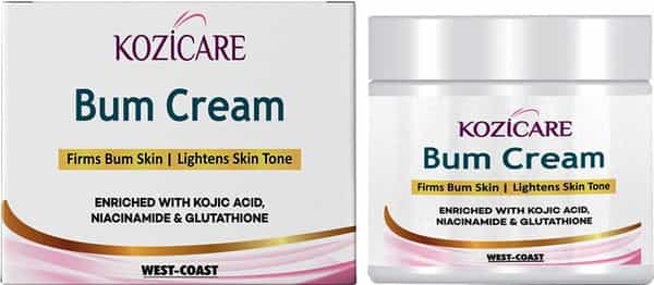 Kozicare Bum Cream With Glutathione Niacinamide& Kojic Acid - 50Gm
