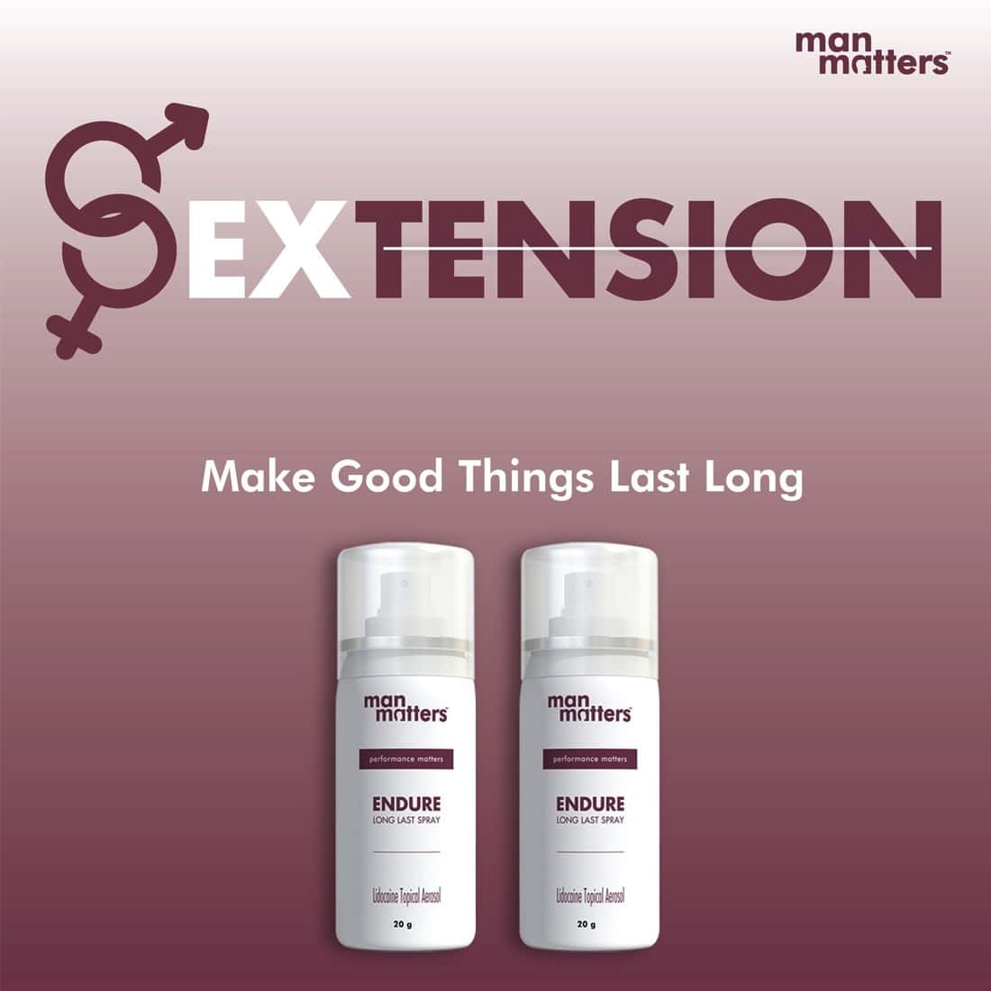 Buy MAN MATTERS ENDURE LONG LAST SPRAY 20 G` Online & Get Upto 60 OFF
