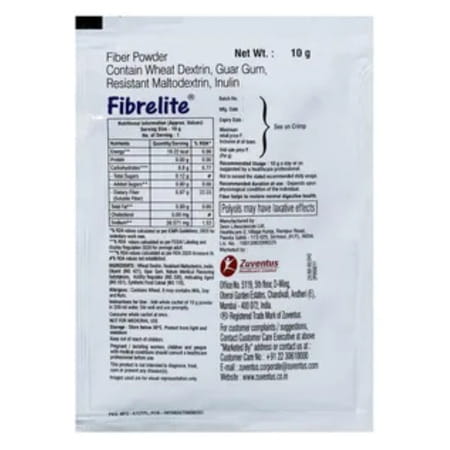 Fibrelite 4 In 1 Soluble Dietary Fubre | Orange | Sachet | 10 Gm