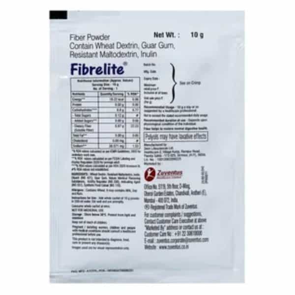 Fibrelite 4 In 1 Soluble Dietary Fubre | Orange | Sachet | 10 Gm