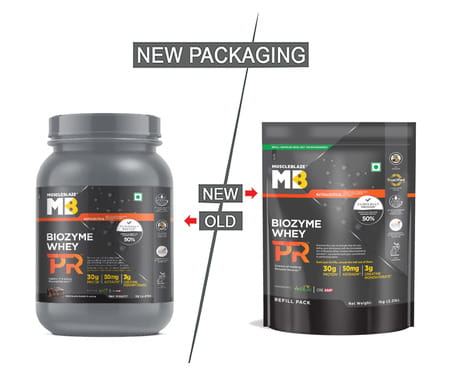 Muscleblaze Biozyme Whey Protein Pr | 30G Protein | Chocolate Fudge | 1Kg Trustified Gold Certified