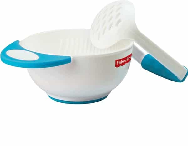 Fisher Price Baby Food Mash & Serve Bowl Set For 3M+ Babies. Ideal For Weaning Babies. Blue