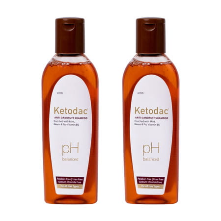Ketodac Anti-Dandruff Shampoo 100 Ml | Ketoconazole 2 % | Paraben Free (Pack Of 2)