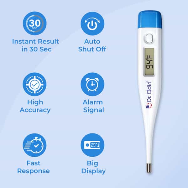 Dr. Odin Odt102 Digital Thermometer| Fast And Accurate Temperature Measurement| Beep Alarm