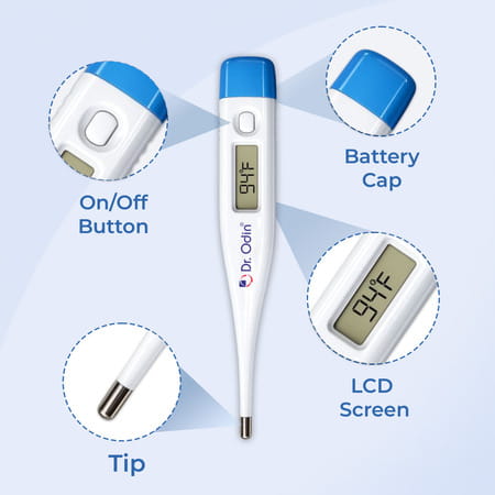 Dr Odin Odt102 Digital Thermometer| Fast And Accurate Temperature Measurement| Beep Alarm