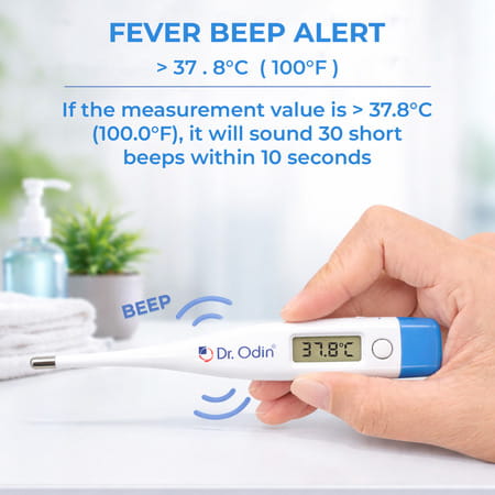 Dr Odin Odt102 Digital Thermometer| Fast And Accurate Temperature Measurement| Beep Alarm
