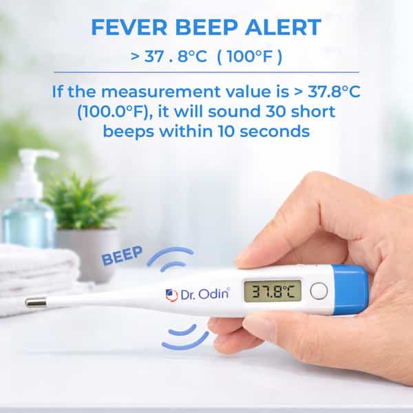 Dr. Odin Odt102 Digital Thermometer| Fast And Accurate Temperature Measurement| Beep Alarm