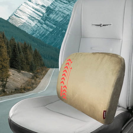 Elegant Arrow Lumbar Support Pillow Beige