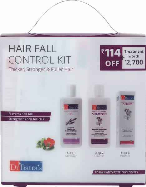 Dr Batra's Hair Fall Control Kit Thicker Stronger & Fuller Hair - 525 Ml