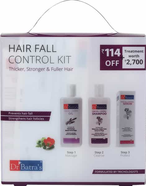 Dr Batra's Hair Fall Control Kit Thicker Stronger & Fuller Hair - 525 Ml