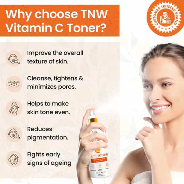 Tnw The Natural Wash Vitamin C Toner|Niacinamide & Witch Hazel|Hydrates Skin 100 Ml