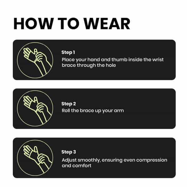 Actifit Wrist Support Brace | Compression & Pain Relief | L Size | Multicolor | 1 Pack