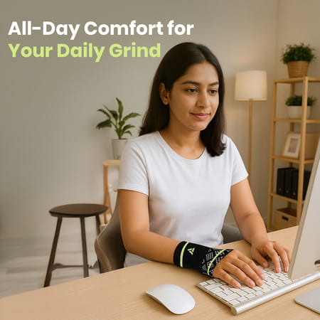 Actifit Wrist Support Brace | Compression & Pain Relief | L Size | Multicolor | 1 Pack