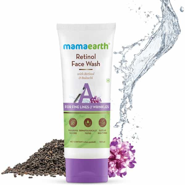 Mamaearth Retinol With Retinol &Amp; Bakuchi For Fine Lines And Wrinkles Face Wash (100 Ml)