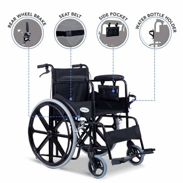 Everactiv Everyday Premium Foldable Wheelchair
