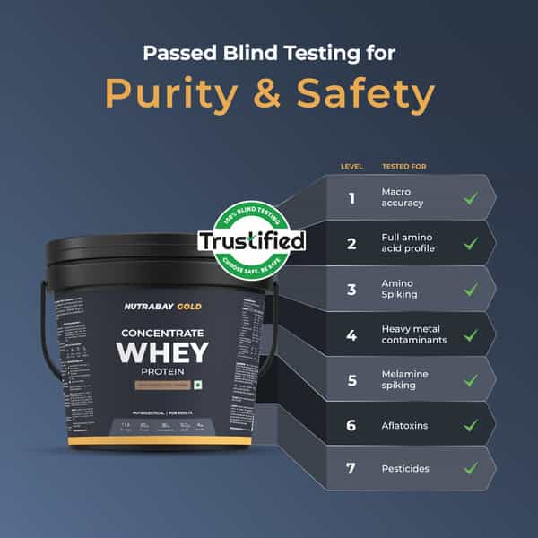Nutrabay Gold Whey Protein Concentrate Powder - Rich Chocolate Creme 25G Protein | 4Kg