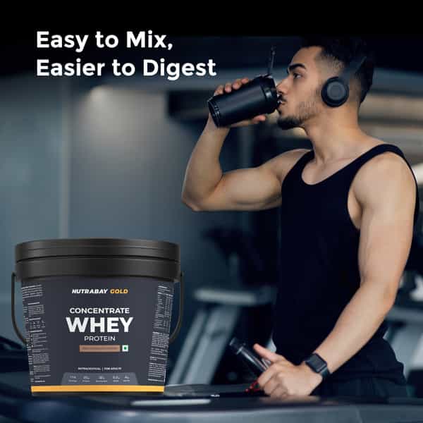 Nutrabay Gold Whey Protein Concentrate Powder - Rich Chocolate Creme 25G Protein | 4Kg