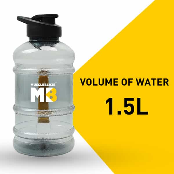 Muscleblaze Gallon Water Bottle | Gym | Bcaa | Protein Shaker Bottle | With Blender Ball|1.5 L