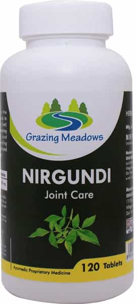 Grazing Meadows Nirgundi 120 Tablet - 500Mg For Joint Care & Various Health Benefits (Pack Of 5)