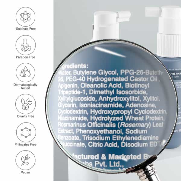Bare Anatomy Anti-Hair Fall Tonic With Adenosine| Increase Hair Follicle Growth|For Men & Women 50Ml