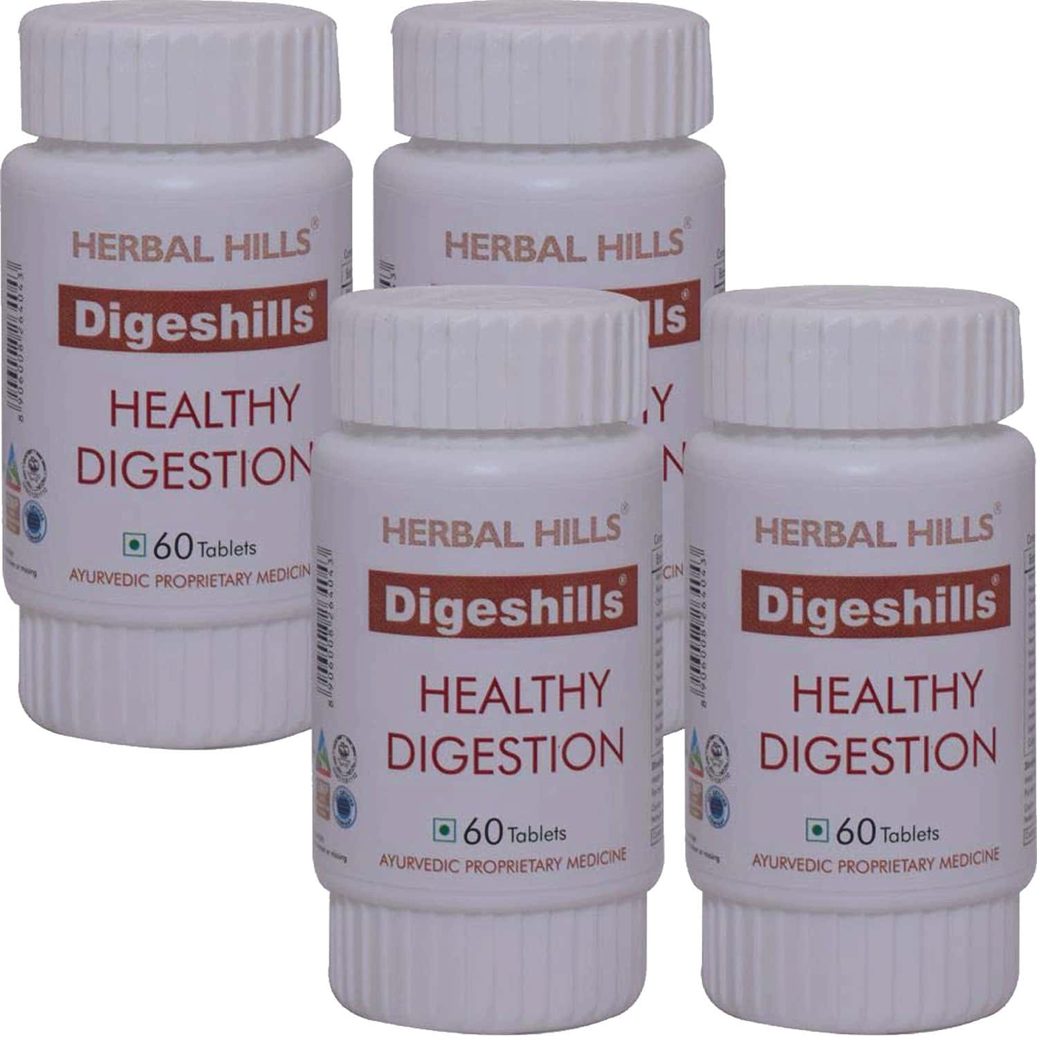 Herbal Hills Digeshills 60 Tablets - (pack Of 4) - Healthy Digestion Tablets - A Complete Mind-body