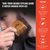 Man Arden Pure Neem Wooden U Shaped Beard Comb With Premium Faux Leather Pouch