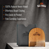 Man Arden Pure Neem Wooden U Shaped Beard Comb With Premium Faux Leather Pouch