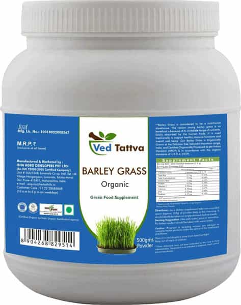 Ved Tattva Barley Grass 500 Gms Powder (Pack Of 2)