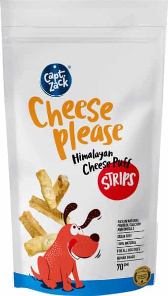 Captain Zack Dog Himalayan Cheese Puff Strips/Made With Yak/Cow's Milk 100%Natural Grain Free 70G