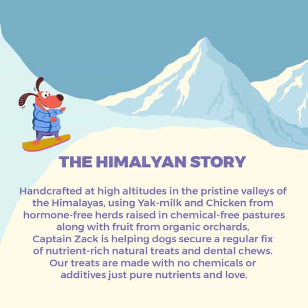 Captain Zack Dog Himalayan Cheese Puff Strips/Made With Yak/Cow's Milk 100%Natural Grain Free 70G