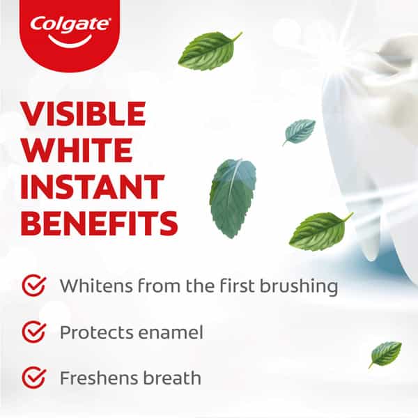 Colgate Visible White Instant Toothpaste - 200Gm