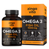 Zingavita Omega 3 Fish Oil Capsules 1000Mg Mercury Free Formula For Joint Support - 120 Capsules