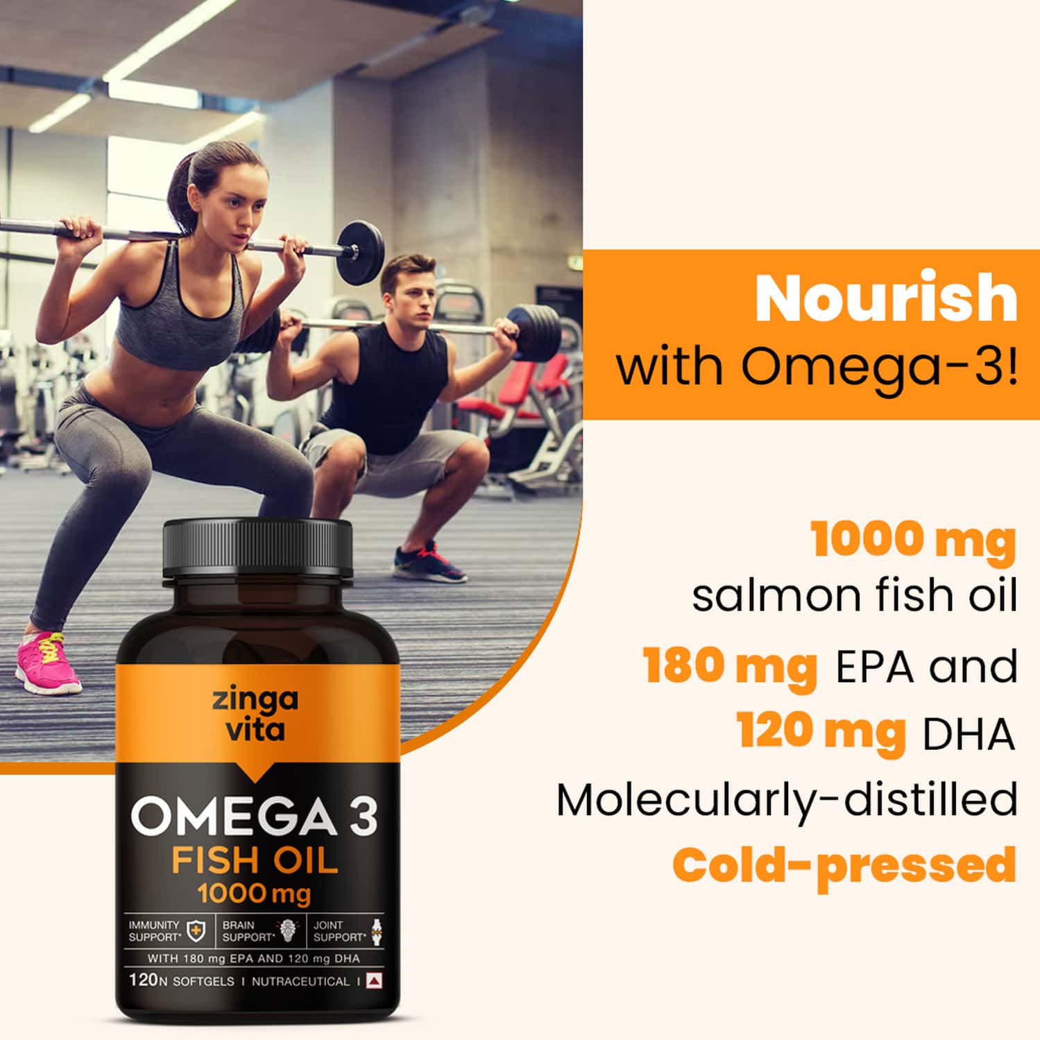 Buy ZINGAVITA OMEGA 3 FISH OIL CAPSULES 1000MG MERCURY FREE FORMULA FOR