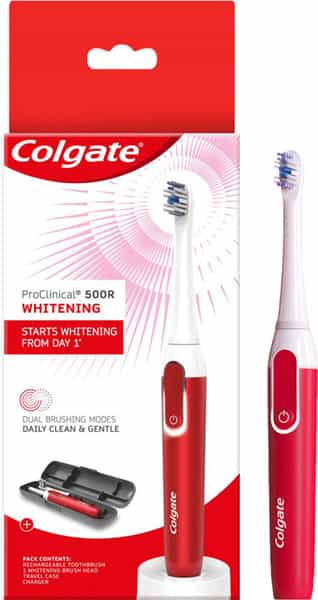 Colgate Proclinical 500R Whitening Rechargeable Sonic Electric Toothbrush With Dual Brushing Modes