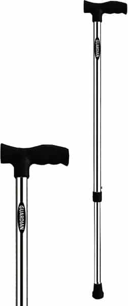 Guardian Walking Stick For Patients | Unisex | Adjustable | Steel | Chrome