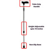 Guardian Walking Stick For Patients | Unisex | Adjustable | Steel | Chrome