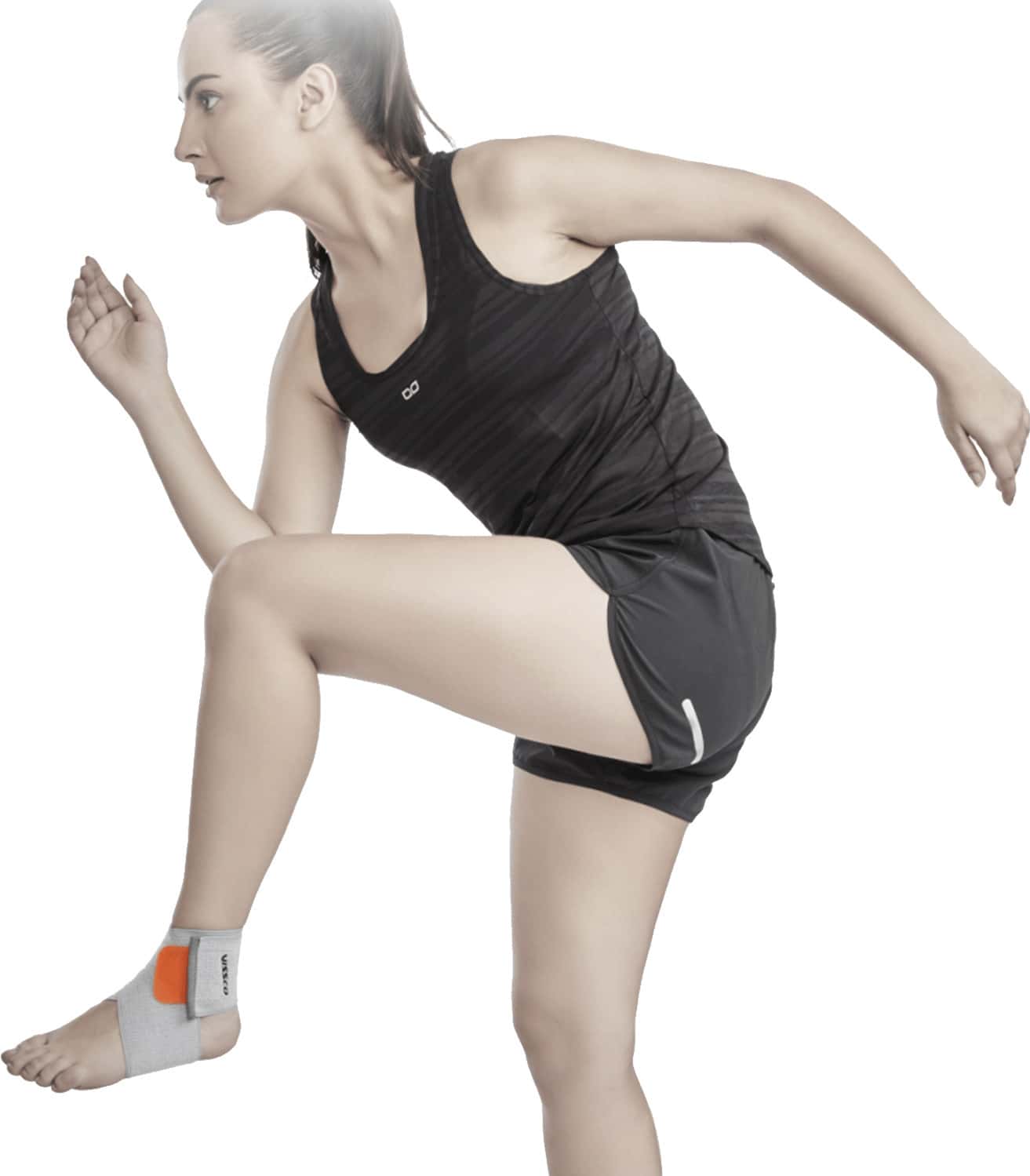 Vissco Ankle Binder Ankle Support For Sprained / Swollen Ankles - Small (Grey)