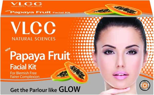 Vlcc Papaya Fruit Single Facial Kit For Blemish Free Fairer Complexion - 60 Gm
