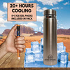 Outer Woods Insulin Cooler Bottle Case With 10 Mini Ice Gel Packs | 20+ Hrs Cooling | Large - Silver