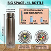 Outer Woods Insulin Cooler Bottle Case With 10 Mini Ice Gel Packs | 20+ Hrs Cooling | Large - Silver